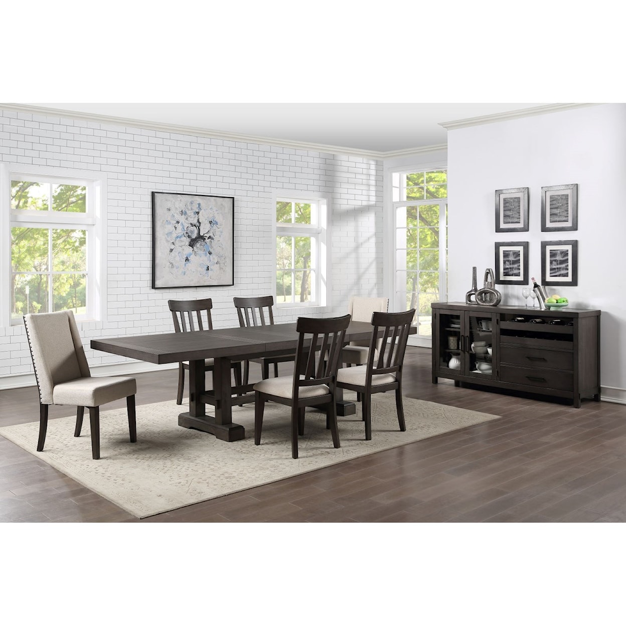 Steve Silver Napa 10 Piece Dining Room Group