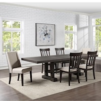 Contemporary 7-Piece Table and Chair Set