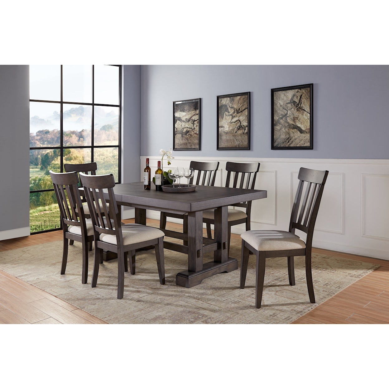 Steve Silver Napa 7-Piece Table and Chair Set 
