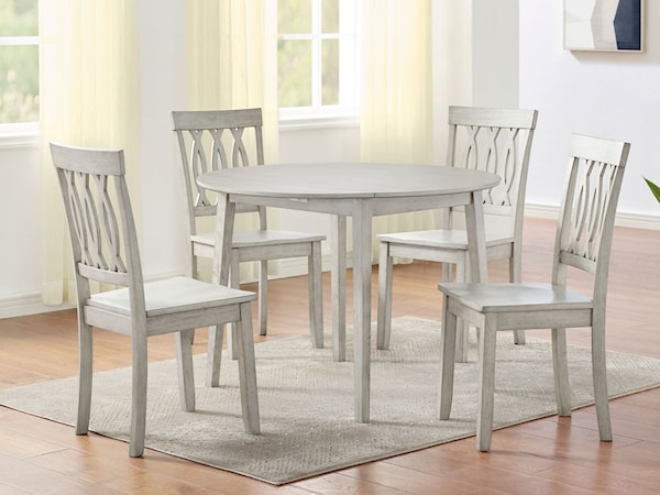 5-Piece Drop-Leaf Dining Set