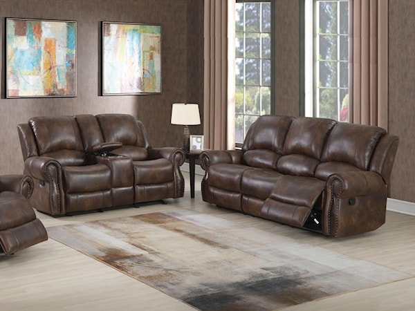 2 Piece Manual Reclining Living Room Set