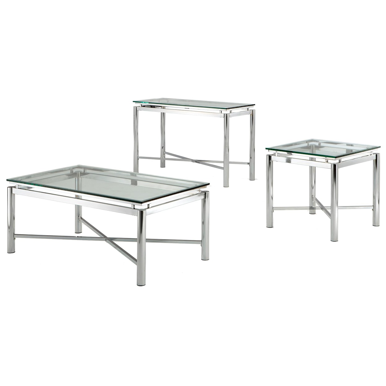 Prime Nova Glass Top Cocktail Table