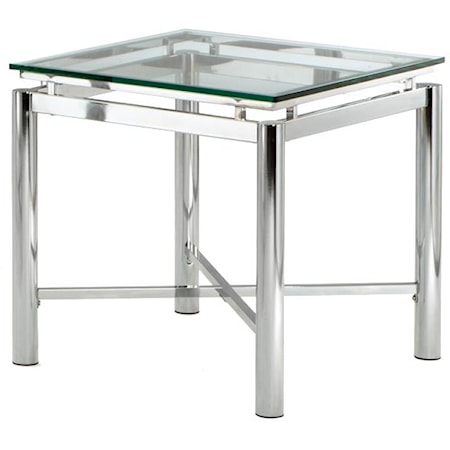 Glass Top End Table