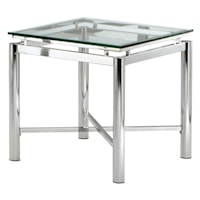 Glass Top End Table