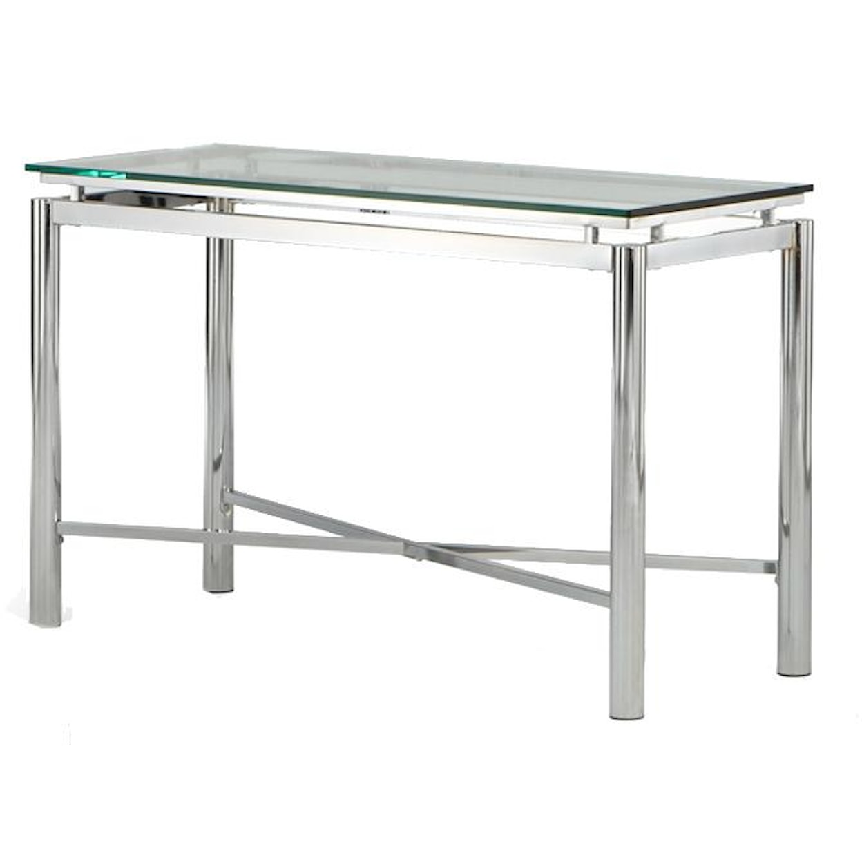 Steve Silver Nova Glass Top Sofa Table