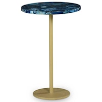 Contemporary Blue Agate Top Side Table