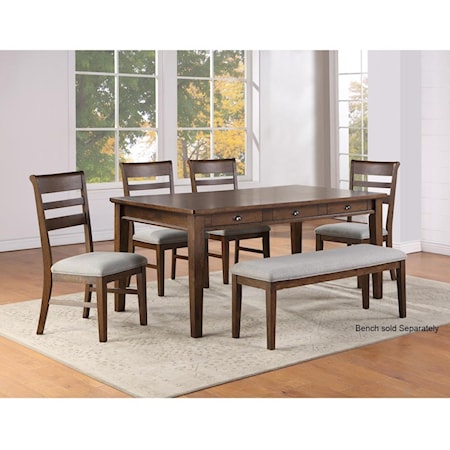 5-Piece Table and 4 Chairs