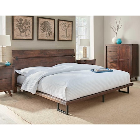 2 Piece Queen Panel Bed and 2 Drawer Nightstand Set