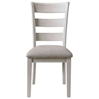 Modern Farmhouse Upholstered Ladderback Side Chair