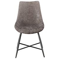 Contemporary Faux Rawhide Side Chair