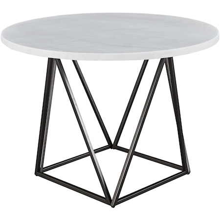 White Marble Top Round Dining Table
