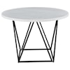 Prime Ramona White Marble Top Round Dining Table