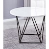 Prime Ramona White Marble Top Round Dining Table