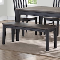 Casual Two Tone Dining Bench