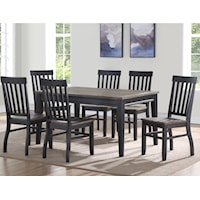 Casual Seven Piece Dining Set
