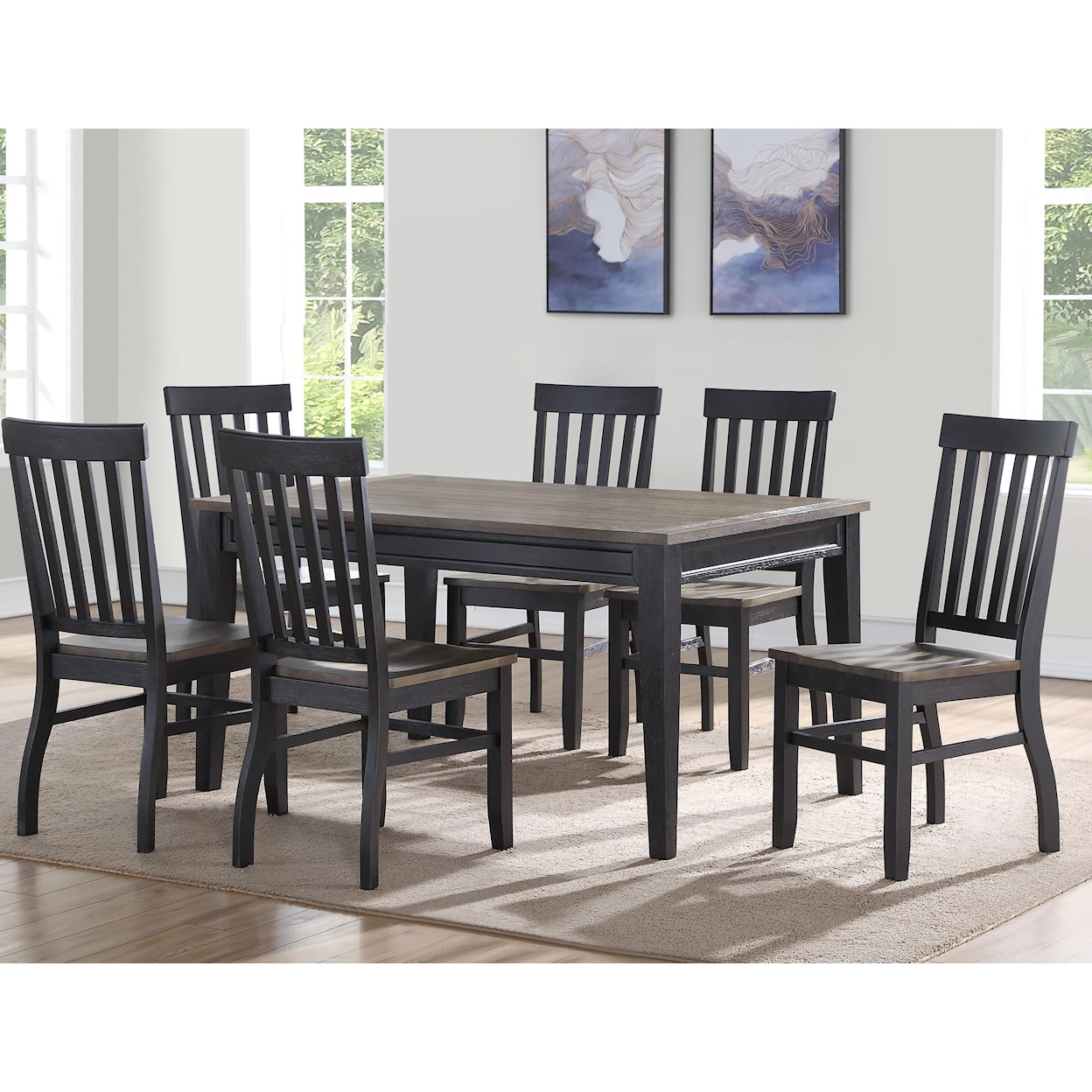 Belfort Essentials Raven 7 Pc Dining Set