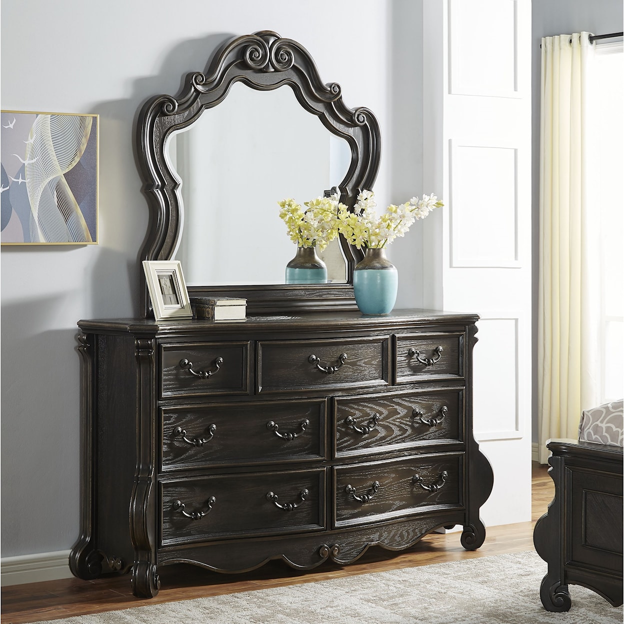 Steve Silver Rhapsody 7-Drawer Dresser & Mirror Set