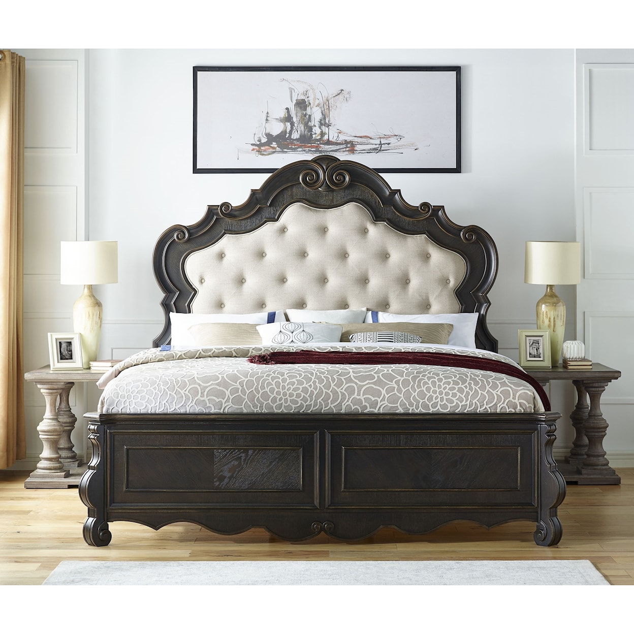 Steve Silver Rhapsody King Upholstered Panel Bed