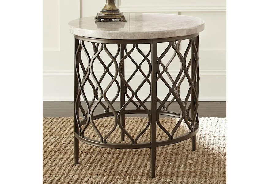 Roland Stone Top End Table by Steve Silver at Darvin Furniture