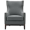 Steve Silver Roswell Linen Accent Chair with Brass Nailhead Trim