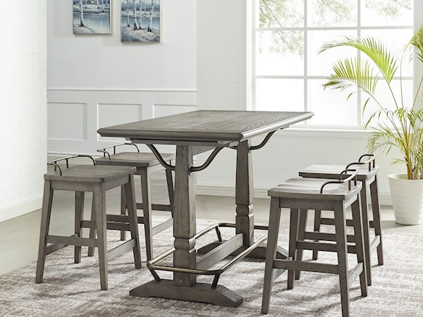 5-Piece Counter Height Table and Stool Set