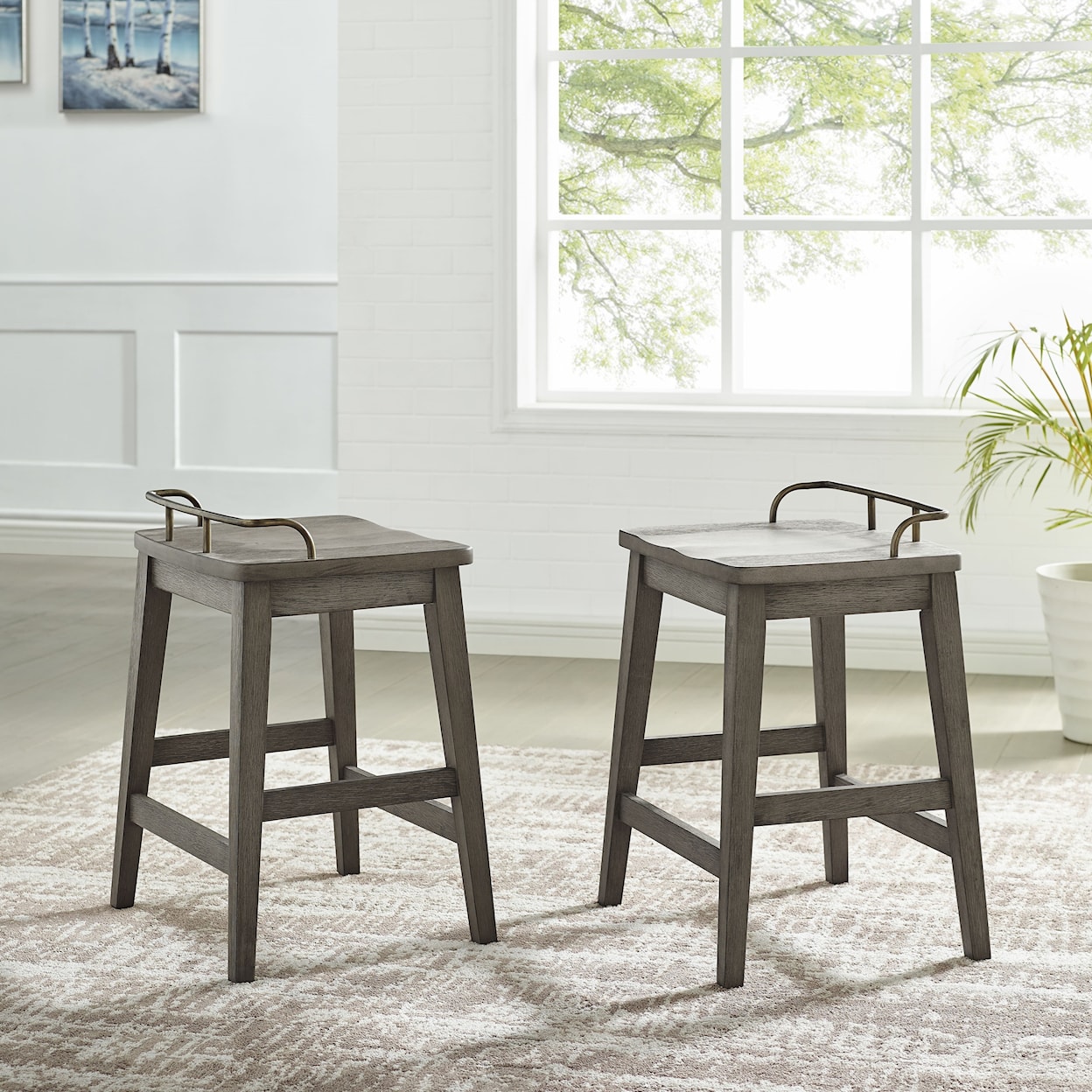 Steve Silver Ryan 7-Piece Counter Height Table and Stool Set