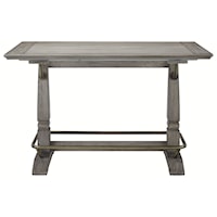 Transitional Counter Height Table with Gallery Rails