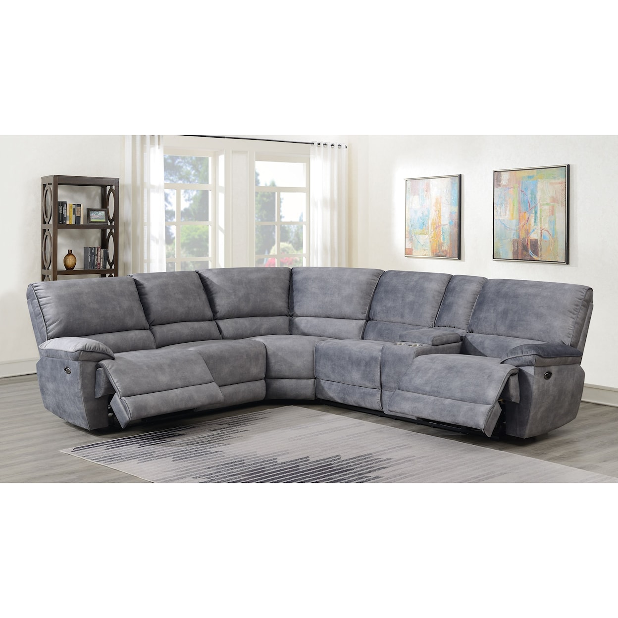 Steve Silver Simone 4-Seat Power Reclining Sectional Sofa