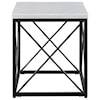 Steve Silver Salter Salter White Marble Top Square End Table