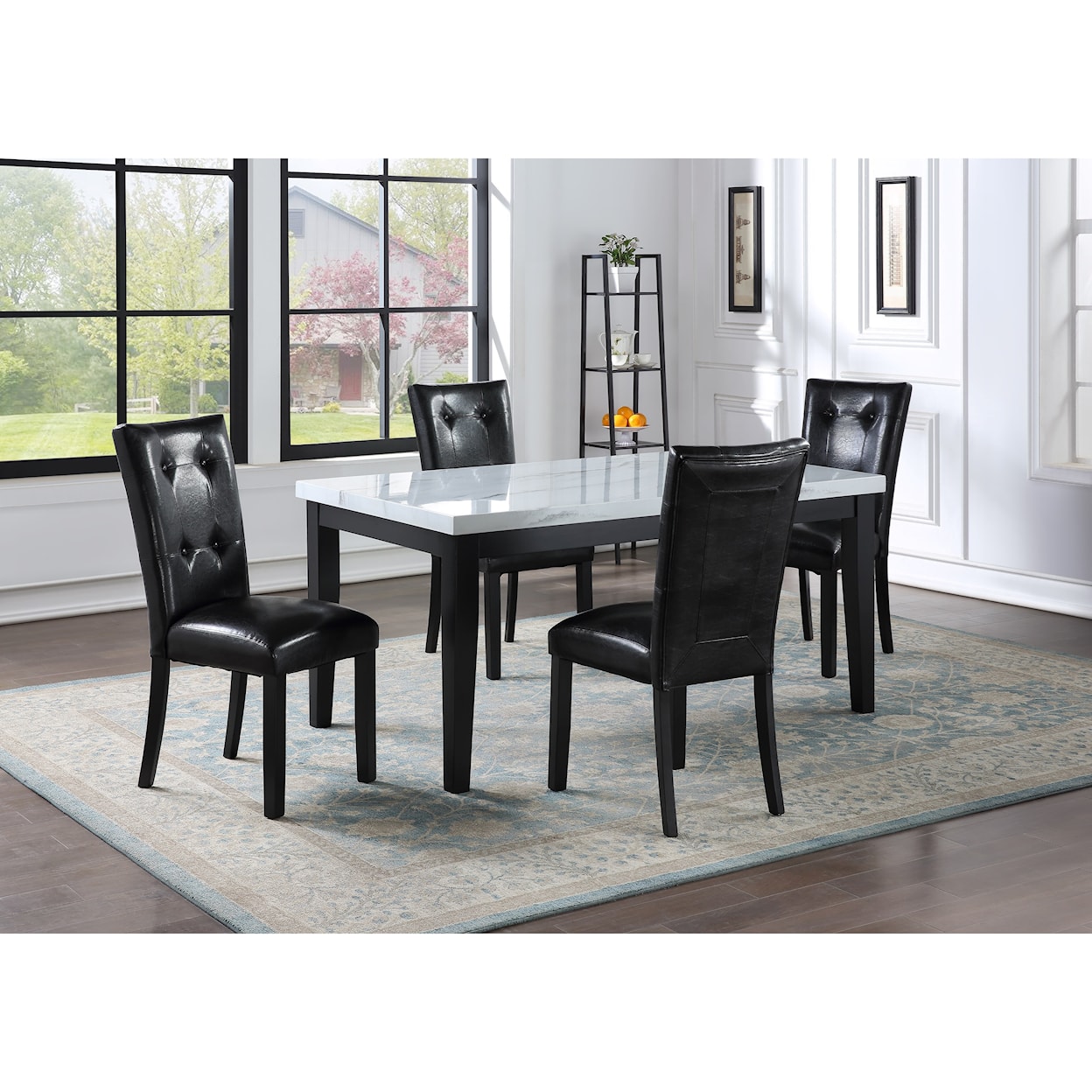 Steve Silver Sterling 5-Piece Table and Chair Set