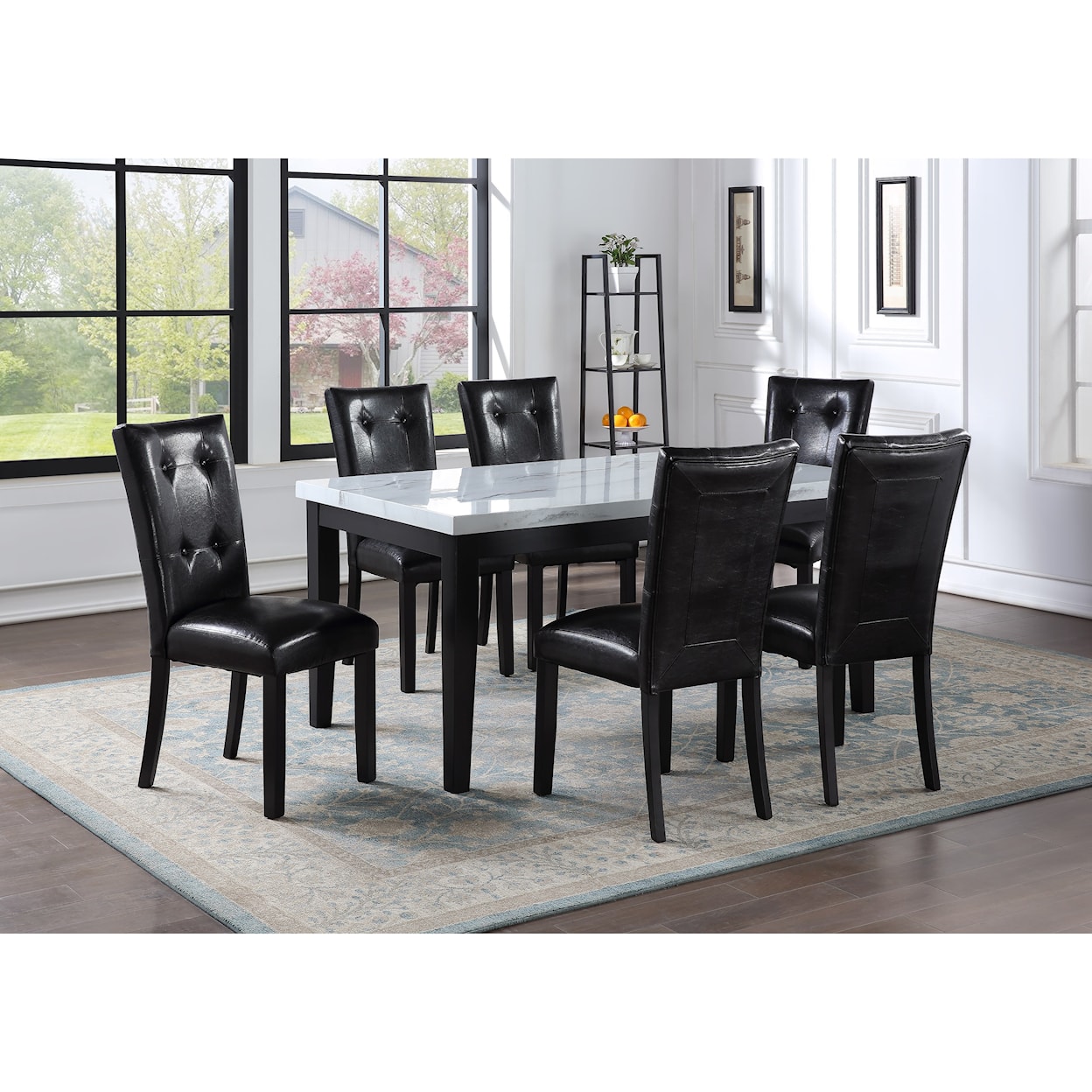 Steve Silver Sterling 7-Piece Table and Chair Set
