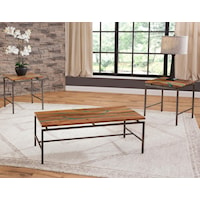 Rectangular Coffee Table and 2 Square End Table Set