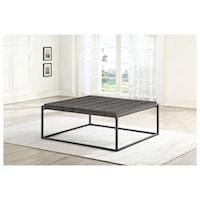 Contemporary Coffee Table with Iron Base