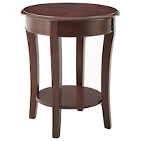 Round End Table with Sabered Legs