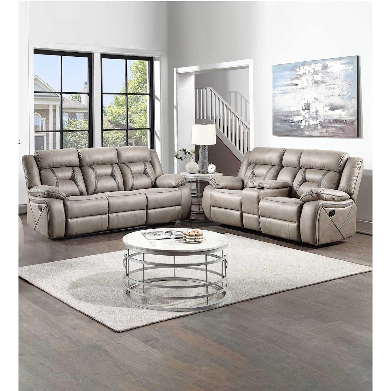 Steve Silver Tyson 2 Piece Manual Reclining Living Room Set