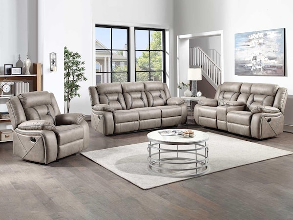 3 Piece Manual Reclining Living Room Set