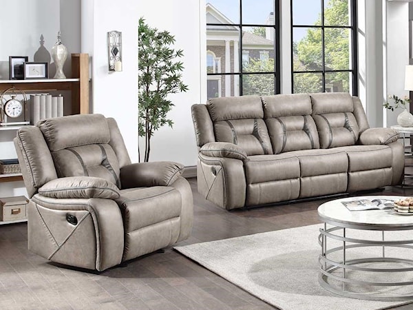 2 Piece Manual Relining Living Room Set