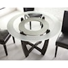 Steve Silver Verano 5pc 45" Round Glass Top Dining Table Set