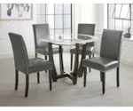 Prime Verano 45" Round Glass Top Dining Table