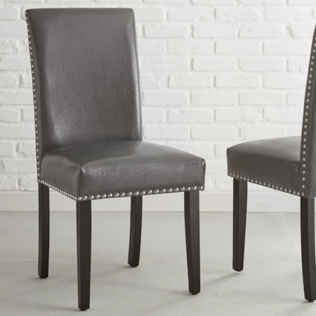 Gray PU Side Chair