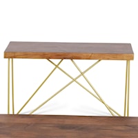 Contemporary Brass Inlay Sofa Table