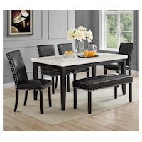  5 Piece Dining Set includes Table and 4 Chairs - Bench Sold Separately 