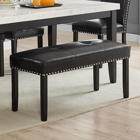 WESTBY BLACK BENCH | WITH MEMORY FOAM