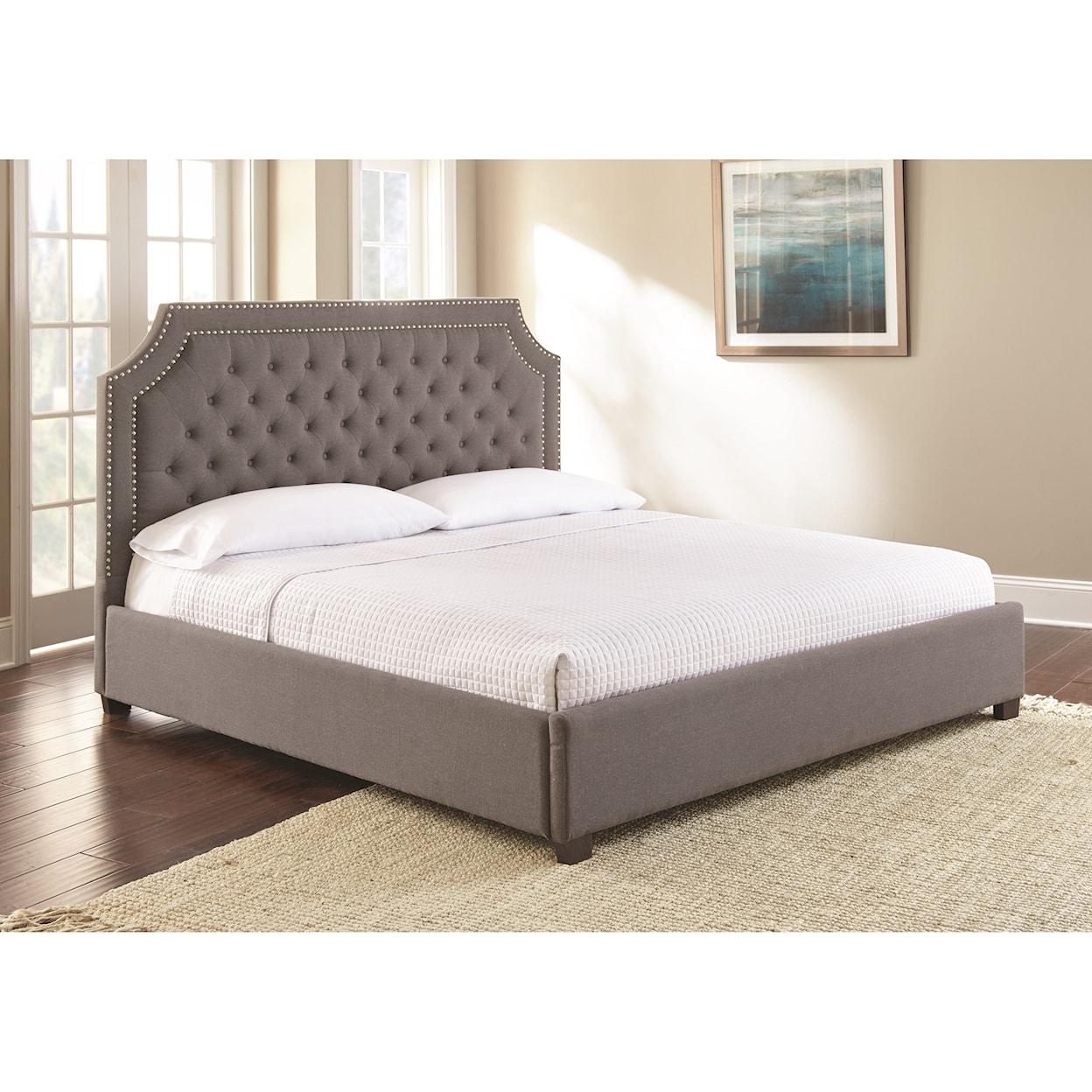 Belfort Essentials Wilshire King Upholstered Bed