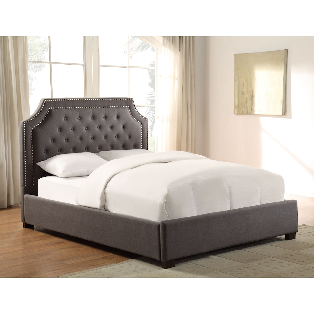 Prime Wilshire King Upholstered Bed