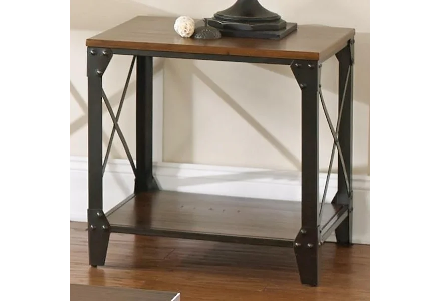 Winston  Square End Table by Steve Silver at Schewels Home