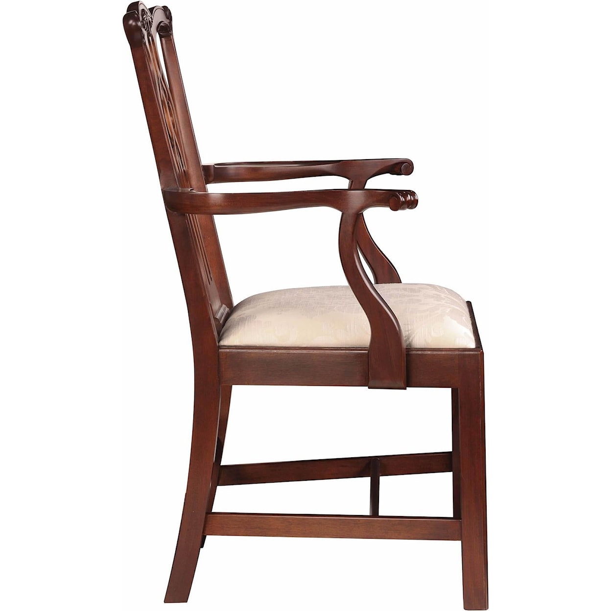 Stickley Classics Cherry and Mahogany Chippendale Arm Chair