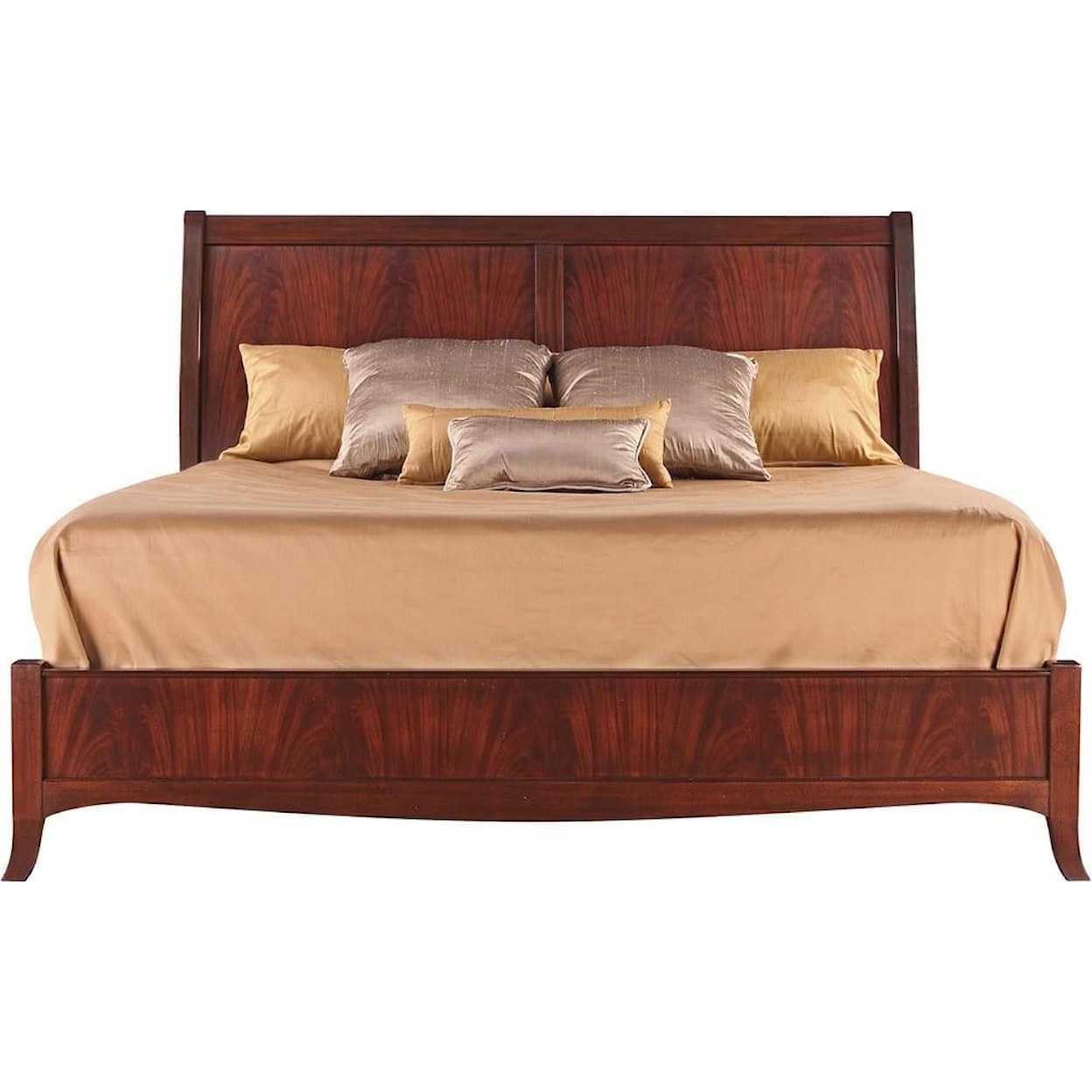 Stickley Classics Cherry and Mahogany Whitehall Sleigh Bed