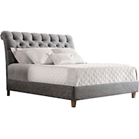 Leopold’s Tufted Bed with Upholstered Rails