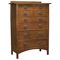 Harvey Ellis Tall Chest in Oak